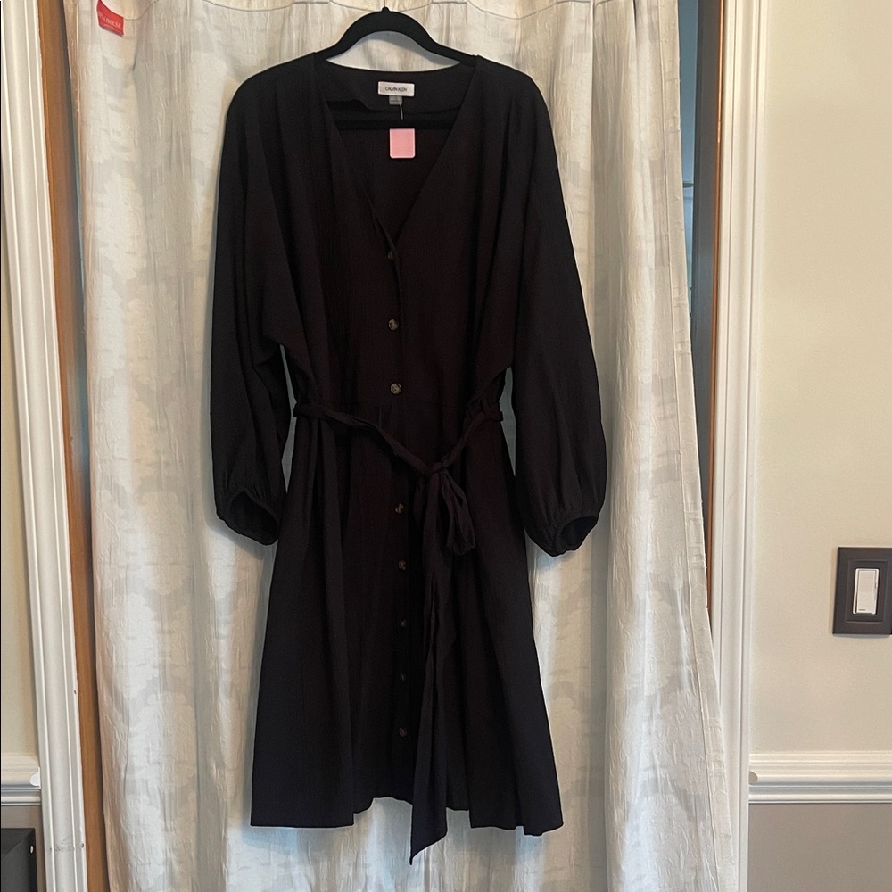 Calvin Klein Black Long Sleeve Dress